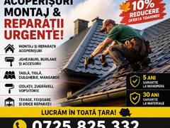 Acoperisuri – montaj & reparatii urgente